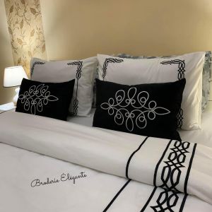 Draps de lit brodés de luxe