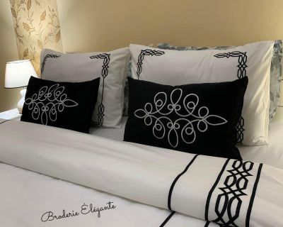 Draps de lit brodés de luxe