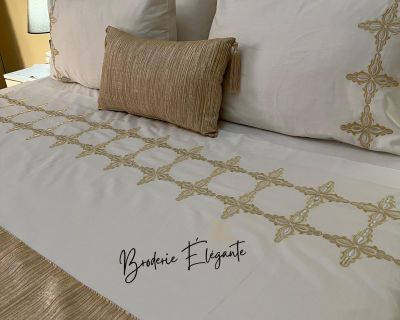 Draps de lit brodés de luxe