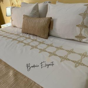 Draps de lit brodés de luxe