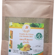 poudre de citron à la menthe séché مسحوق الليمون المجفف بالنعناع