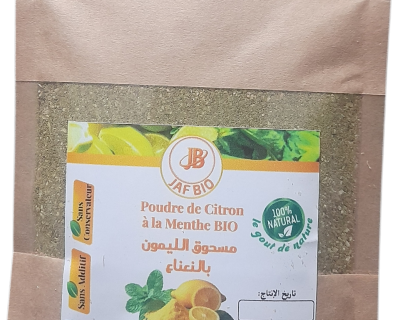 poudre de citron à la menthe séché مسحوق الليمون المجفف بالنعناع