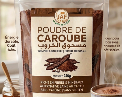 poudre de caroube séchée مسحوق الخروب المجفف