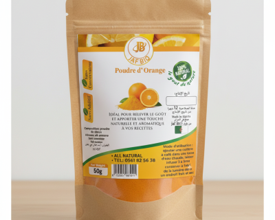 poudre d&rsquo;orange séchée مسحوق البرتقال المجفف