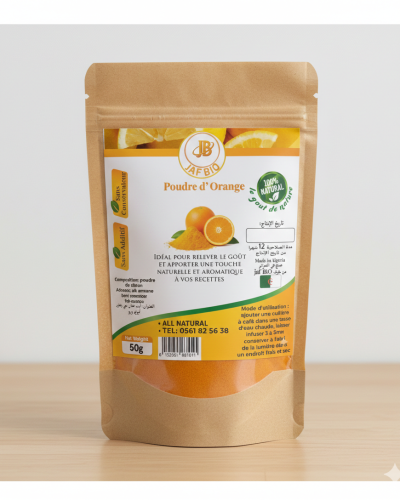 poudre d&rsquo;orange séchée مسحوق البرتقال المجفف
