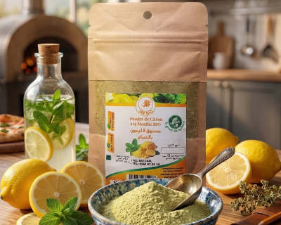 poudre de citron à la menthe séché مسحوق الليمون المجفف بالنعناع