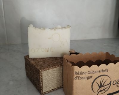 Savon résine oliban+huile d&rsquo;escargot
