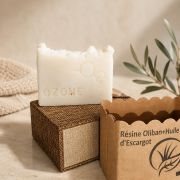 Savon résine oliban+huile d&rsquo;escargot