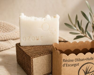 Savon résine oliban+huile d&rsquo;escargot